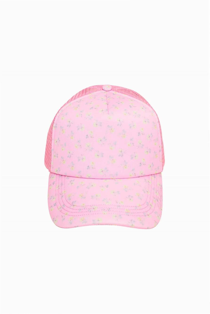 NEW LOVESHACKFANCY men's joni trucker hat in rose